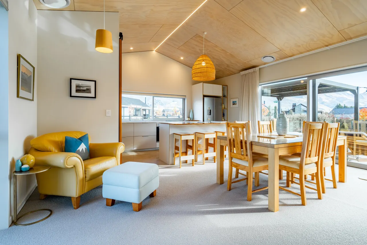 Lounge looking through to the open-plan kitchen