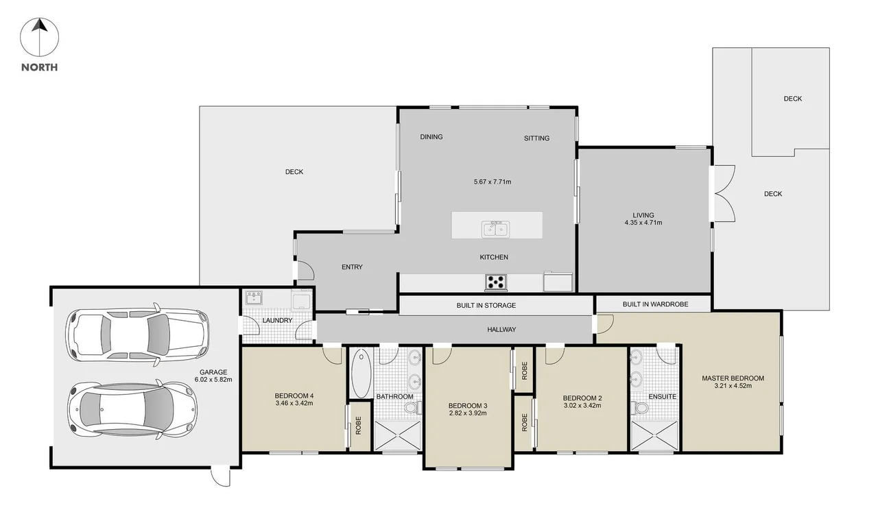 Architectural floorplan of the show home at 10 Craigie Burn Lane, Wānaka
